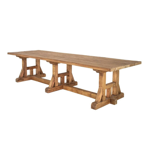 10-12 Seater Recycled Wood Banquet Dining Table - 3.2m Dining and Bar Tables Dianna-Lynn Decor