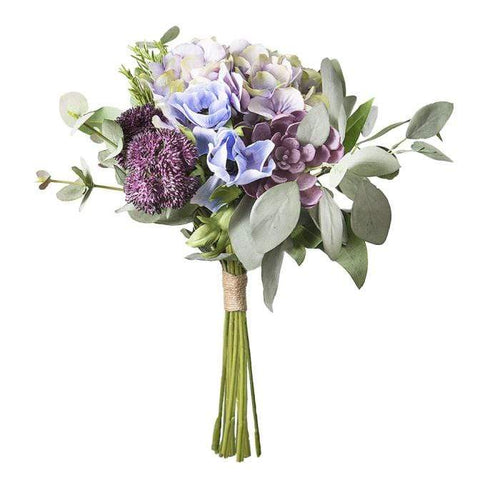 Artificial Hydrangea Mix Bouquet - Lavender/Purple Artificial Flowers Dianna-Lynn Decor