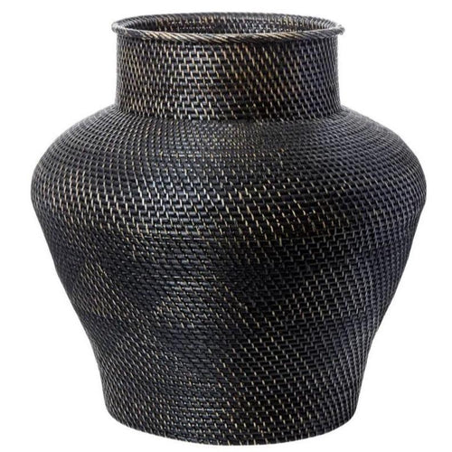 Black Woven Basket Planters and Vases Dianna-Lynn Decor