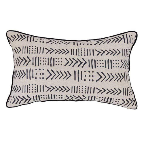 Black Zulu Cushion Cover - 50cm x 30cm Soft Furnishings Dianna-Lynn Decor