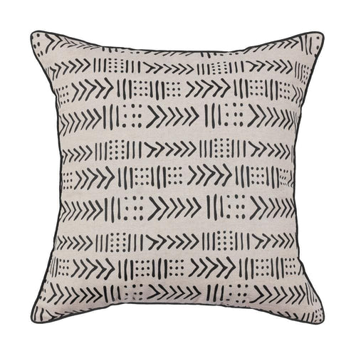 Black Zulu Cushion Cover - 55cm x 55cm Soft Furnishings Dianna-Lynn Decor