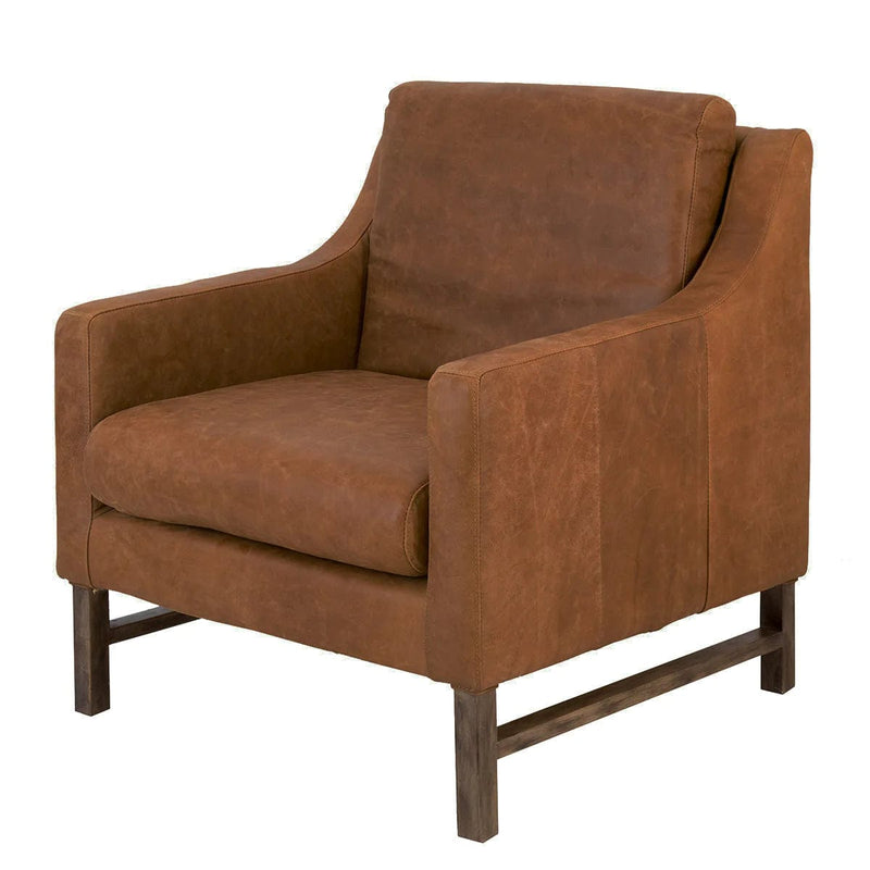 Filipo Leather Armchair - Brown