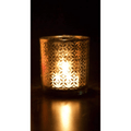 Gold mercury glass frangipani votive candle holder W7*H8cm