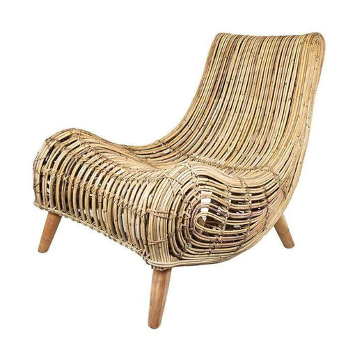 Kaino Rattan Accent Chair - Yellow/Natural Lounges and Chairs Dianna-Lynn Decor