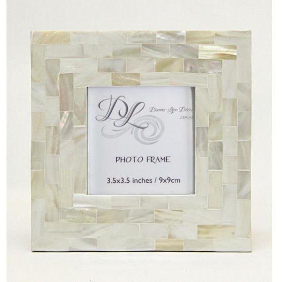 Mother of Pearl Photo Frame Ivory - 3.5x3.5"