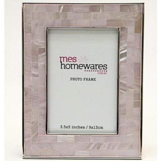 Mother of Pearl Photo Frame Pink 3.5x5"