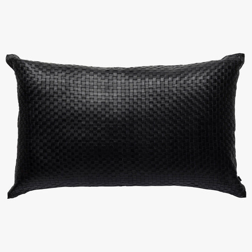Nappa Woven Leather Cushion - Rectangle Soft Furnishings Dianna-Lynn Decor