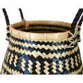Oversize Zazu Tribal Basket with Rope Handles - Wide