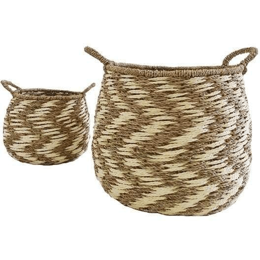 Seagrass Baskets - Set of 2 (36cmDia)