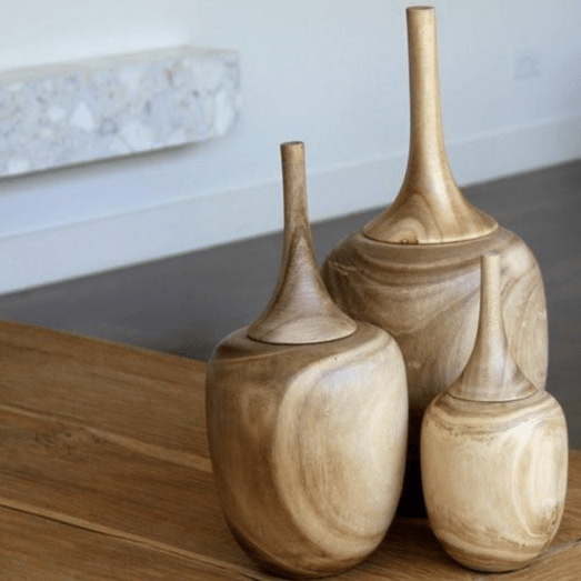 Set of 3 Lidded Vase