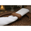Stained wooden oval shaped napkin ring 85*30*37mmH