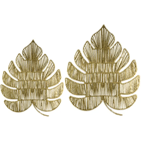Tamati S/2 Woven Leaf Wall Hangings Wall Art and Mirrors Dianna-Lynn Decor