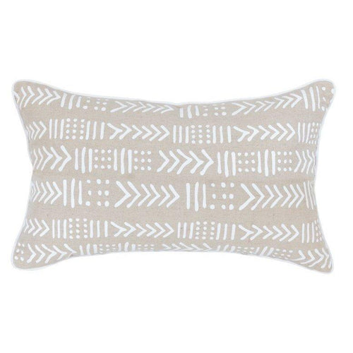 White Zulu Cushion Cover - 50cm x 30cm Soft Furnishings Dianna-Lynn Decor