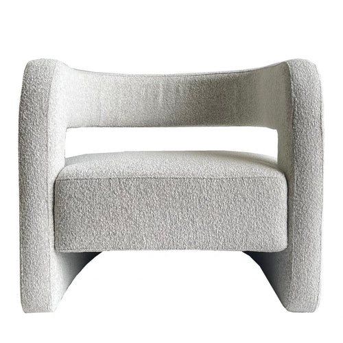 Cleo Chair Vanilla Boucle Front | Dianna-Lynn Decor