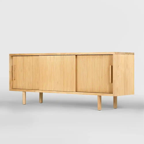 Nelson Sideboard with Bamboo Overlay Doors - 195cmL_ Dianna-Lynn Decor