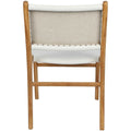 Marvin Teak Dining Chair White Leather