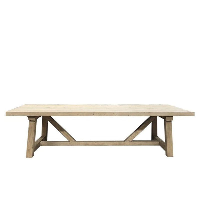 3m Farmhouse Dining Table - Bleached