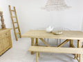 3m Farmhouse Dining Table - Bleached