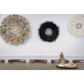 90cm XL Round Feather and Shell Wall Art Multi-tone