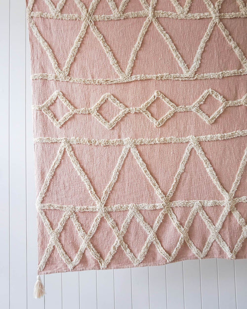Arcadia Throw Blanket - Pink - 125x150 Soft Furnishings Dianna-Lynn Decor