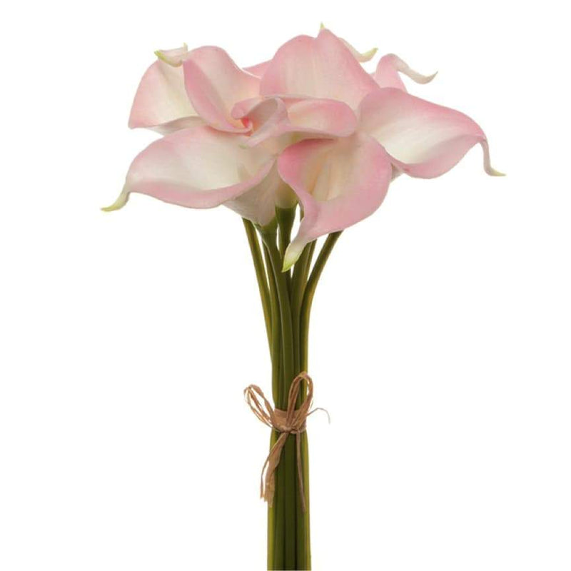 Artificial Calla Lily Mini Bouquet - Real Touch Pink