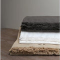 Beige cotton Fringed Tablecloth-160x240cm