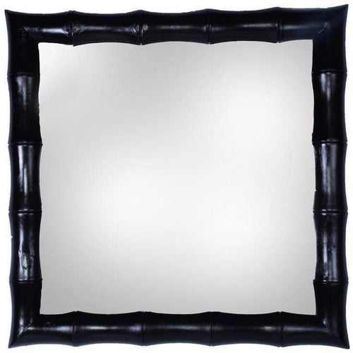 Black Bamboo Frame Wall Mirror Wall Art and Mirrors Dianna-Lynn Decor