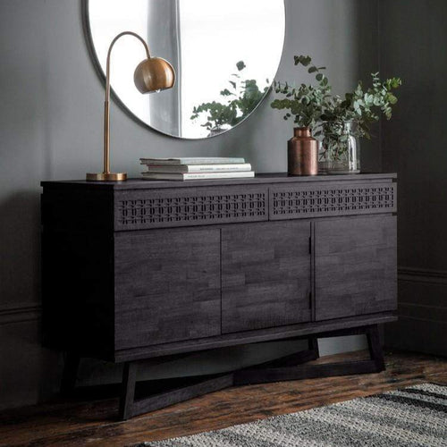 Black Boho Boutique Sideboard Cabinets and Consoles Dianna-Lynn Decor