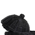 Black Rattan Laundry Basket