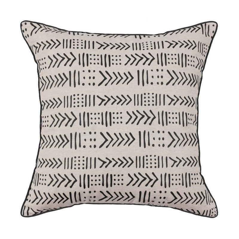 Black Zulu Cushion Cover - 55cm x 55cm