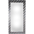 Carved Timber Basket Weave Mirror - 2m x 1m
