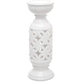 Ceramic Frangipani Candle Holder White