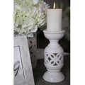 Ceramic Frangipani Candle Holder White