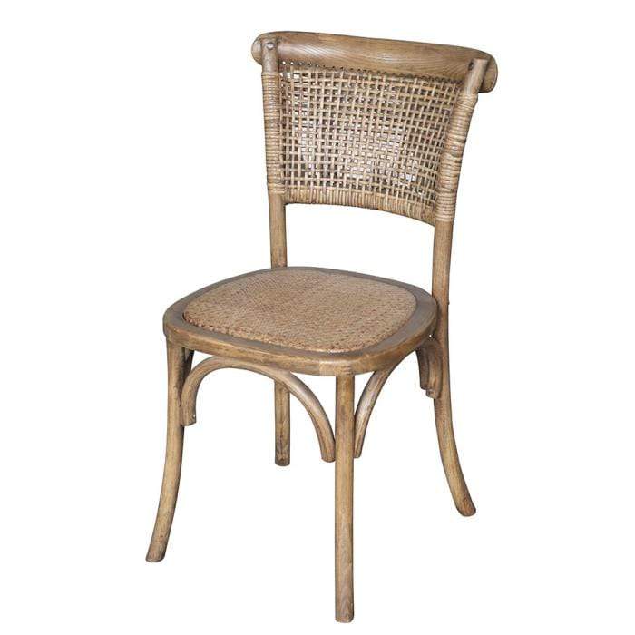 Daena Rattan and Oak Dining Chair