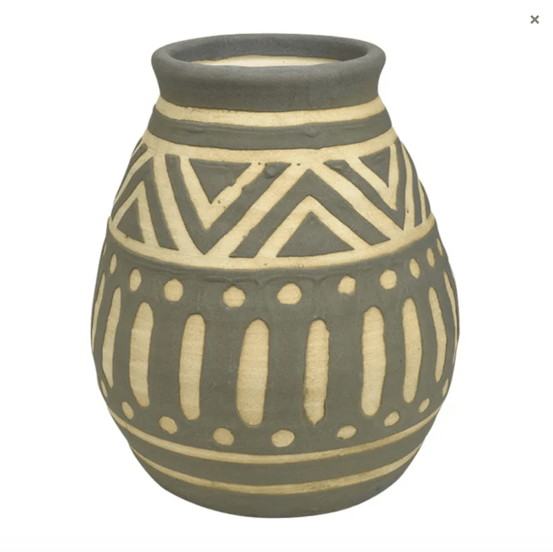 Ekka Tribal Ceramic Vase 13x15cm