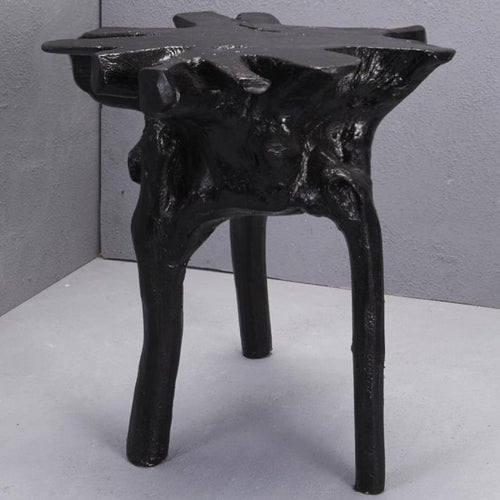 Elif Tree Root Stool - Black Low Stools and Benches Dianna-Lynn Decor