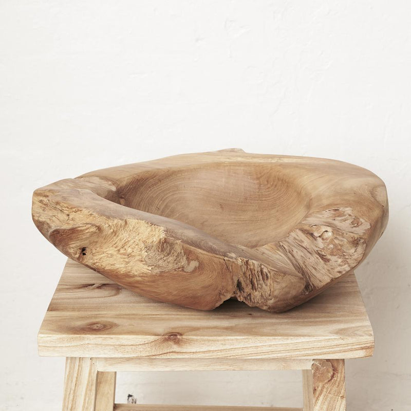 Extra Large Hand Carved Serving Bowl