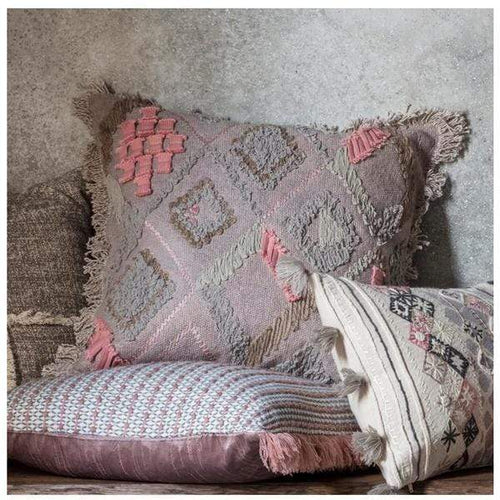 Fatima Blush Embroidered Cushion Soft Furnishings Dianna-Lynn Decor