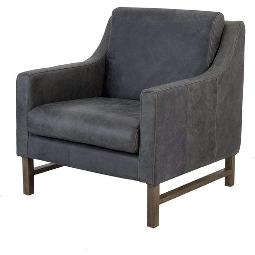 Filipo Leather Armchair - Lead Lounges and Chairs Dianna-Lynn Decor