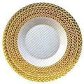 Glass weave charger plates - Gold/Ivory 33cm Diameter