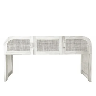 Grace Rattan Console Table Chalk