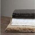 Grey Cotton Fringed Tablecloth-160x240cm