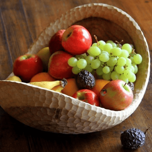 Hand Carved Village Bowl Natural Accessories Dianna-Lynn Decor