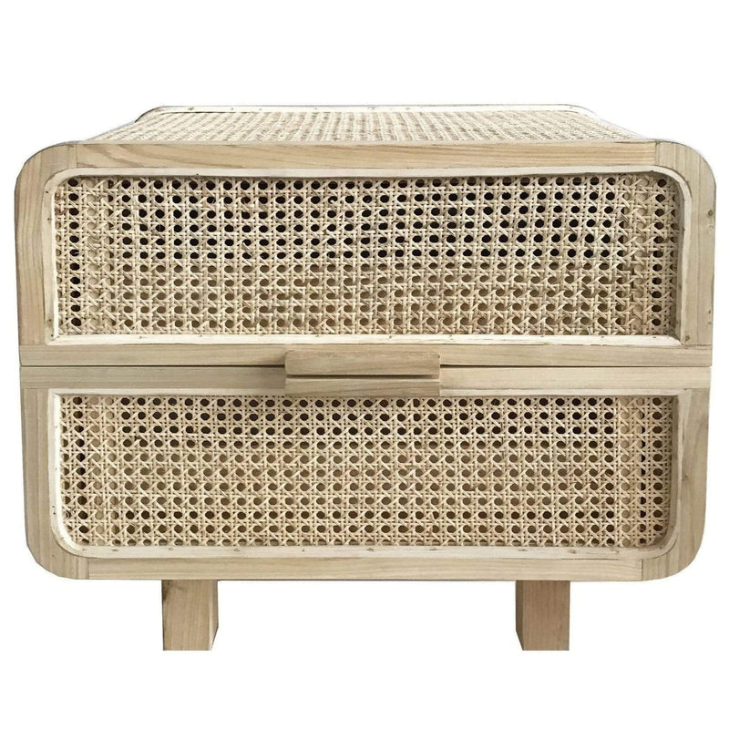 Hayme Rattan Bedside Table Natural