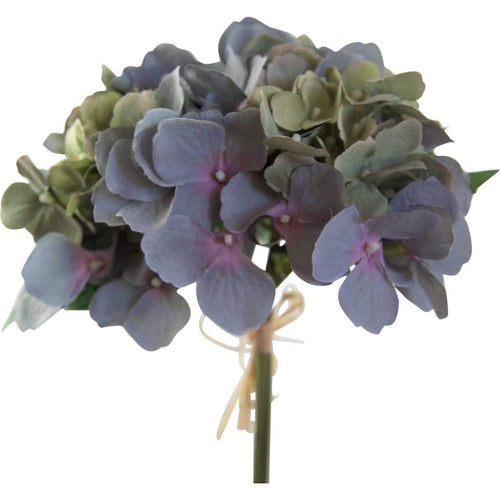 Hydrangea Victoria Bouquet Green Blue (32cmH) Artificial Flowers and Greenery Dianna-Lynn Decor