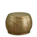Iron Riveted Side Table - Antique Brass
