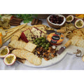 Large Round Wood and Marble Cheese Board