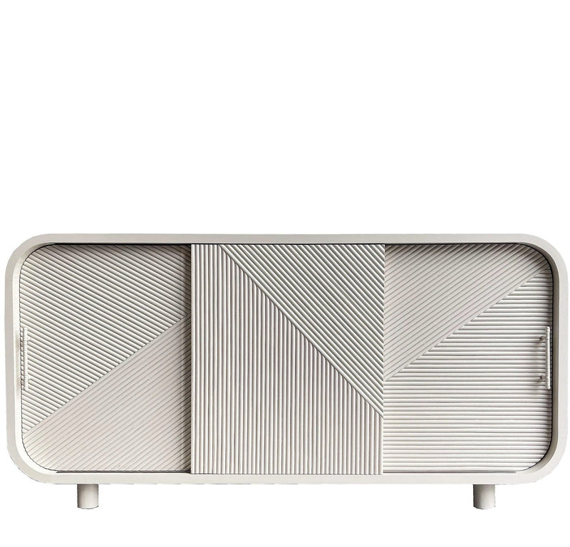 Letitia Ribbed Wooden Buffet - Ecru