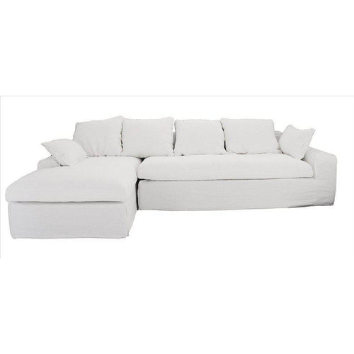 Lofi 100% Linen Corner Lounge - White Lounges and Chairs Dianna-Lynn Decor