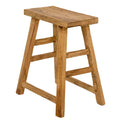 Low Rectangular Stool, Antique Natural